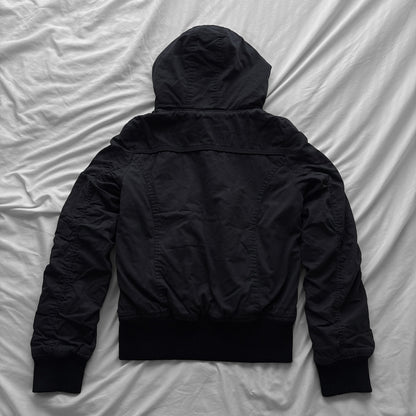 Black Hooded Utility Jacket