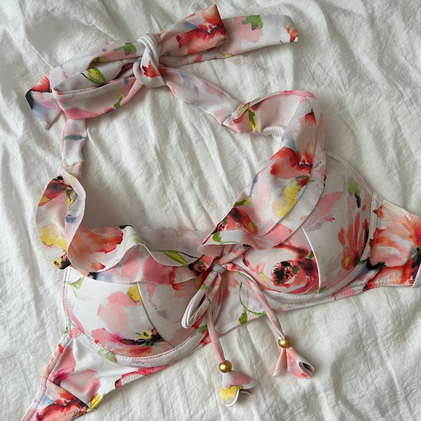 Floral frills bikini set