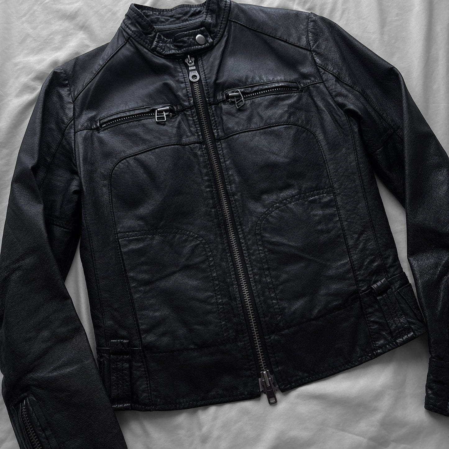 Black Leather Biker Jacket