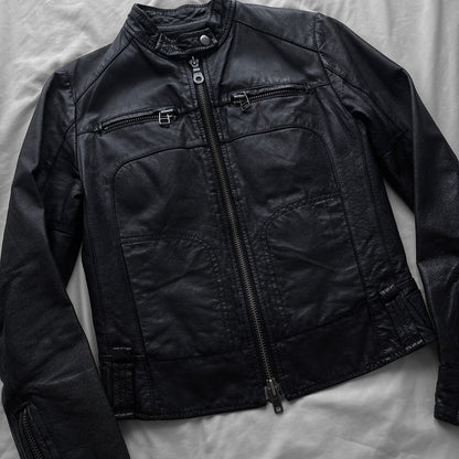 Black Leather Biker Jacket