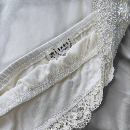 ‘Axes Femme’ White Lace & Roses Cami