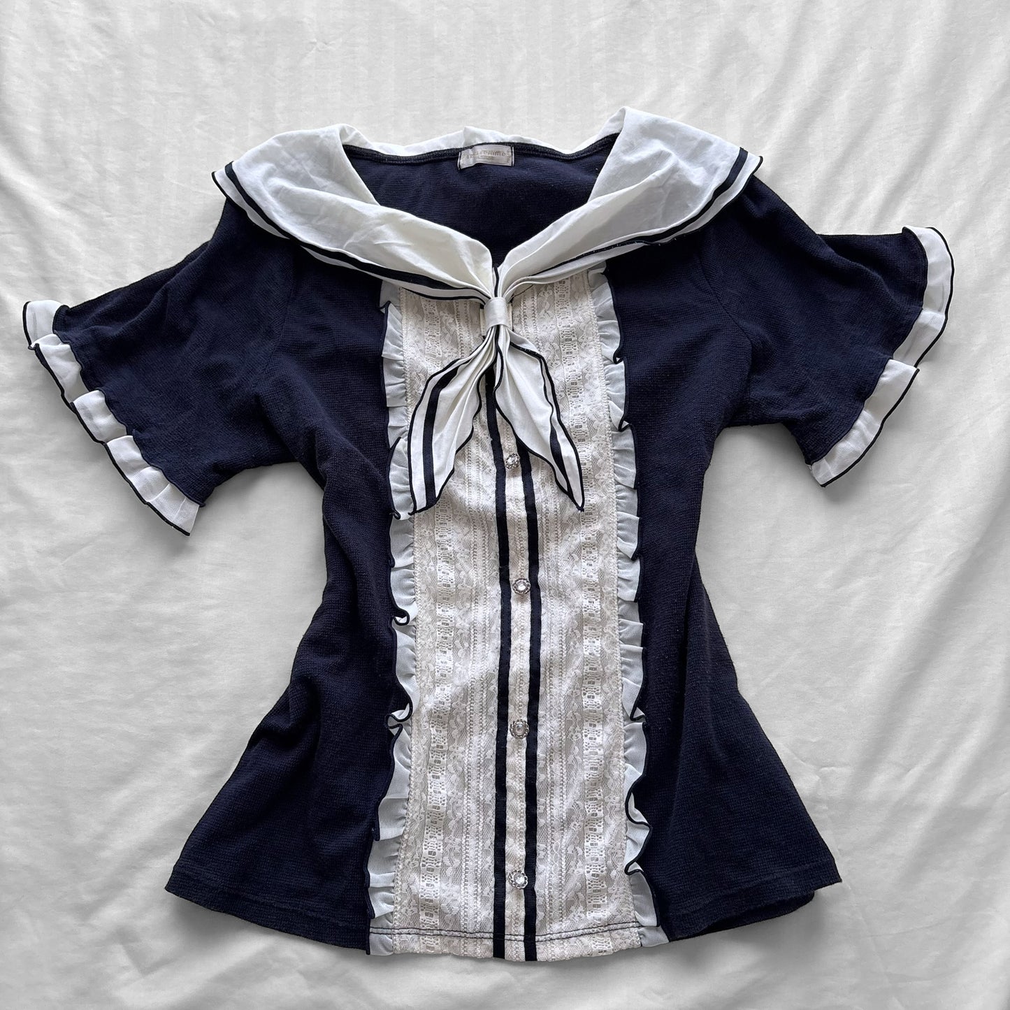 ‘Axes Femme’ Dark Navy Sailor Top