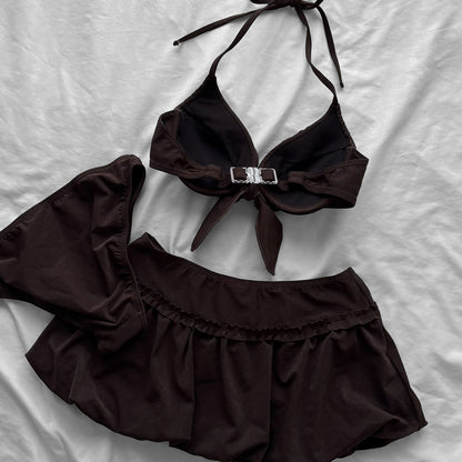 L size•Coquette Ruffle Bikini Set