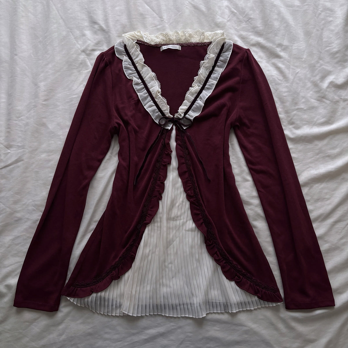 ‘Axes Femme’ Romantic Burgundy Top