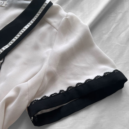 ‘Axes Femme’ Coquette Collar Top