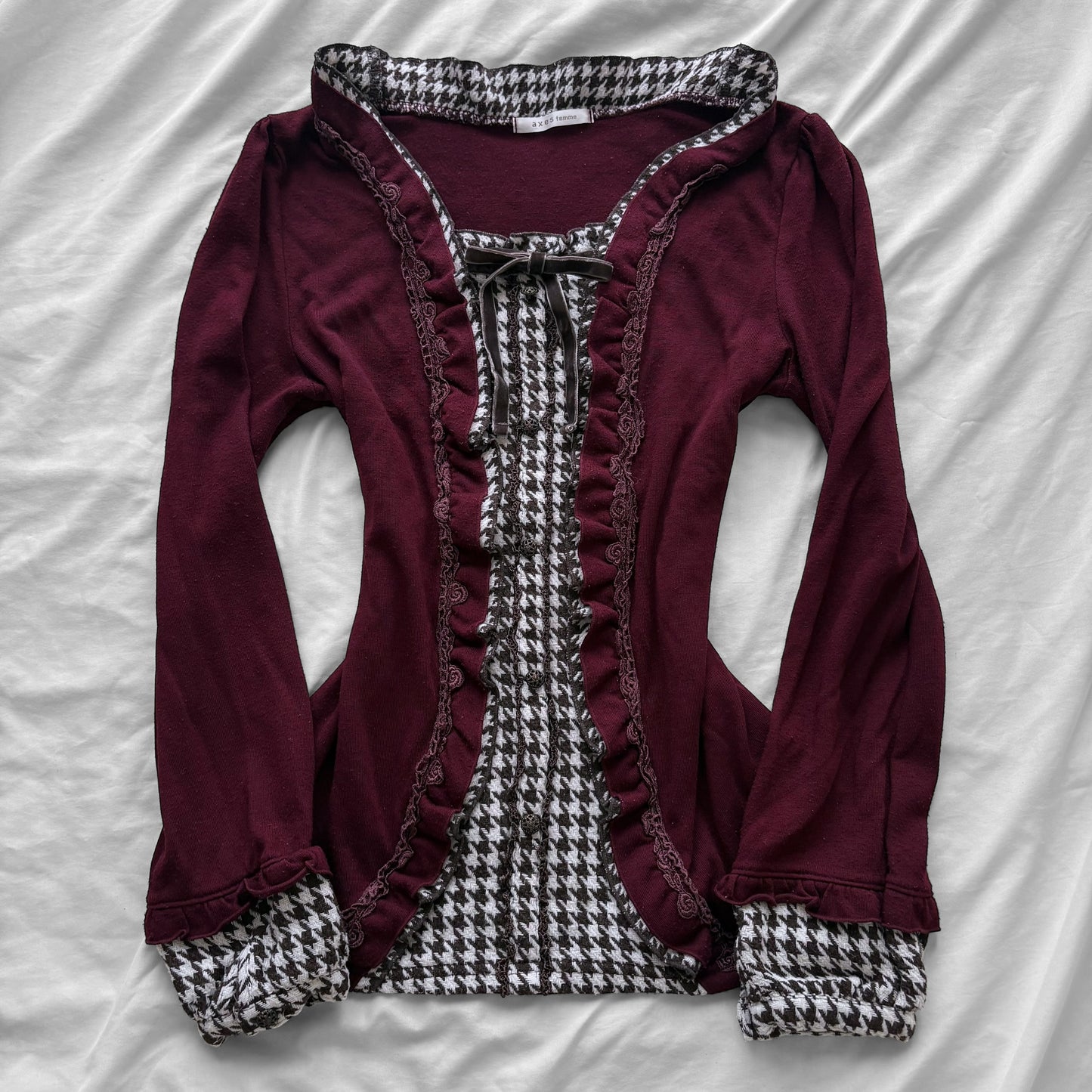 ‘Axes Femme’ Burgundy Layers Top