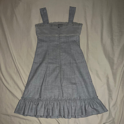 Gray milkmaid dress