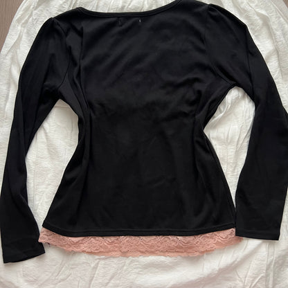 Dark coquette milkmaid top