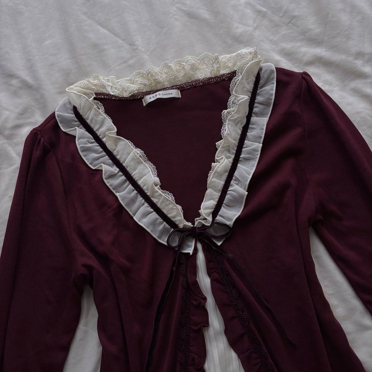‘Axes Femme’ Romantic Burgundy Top