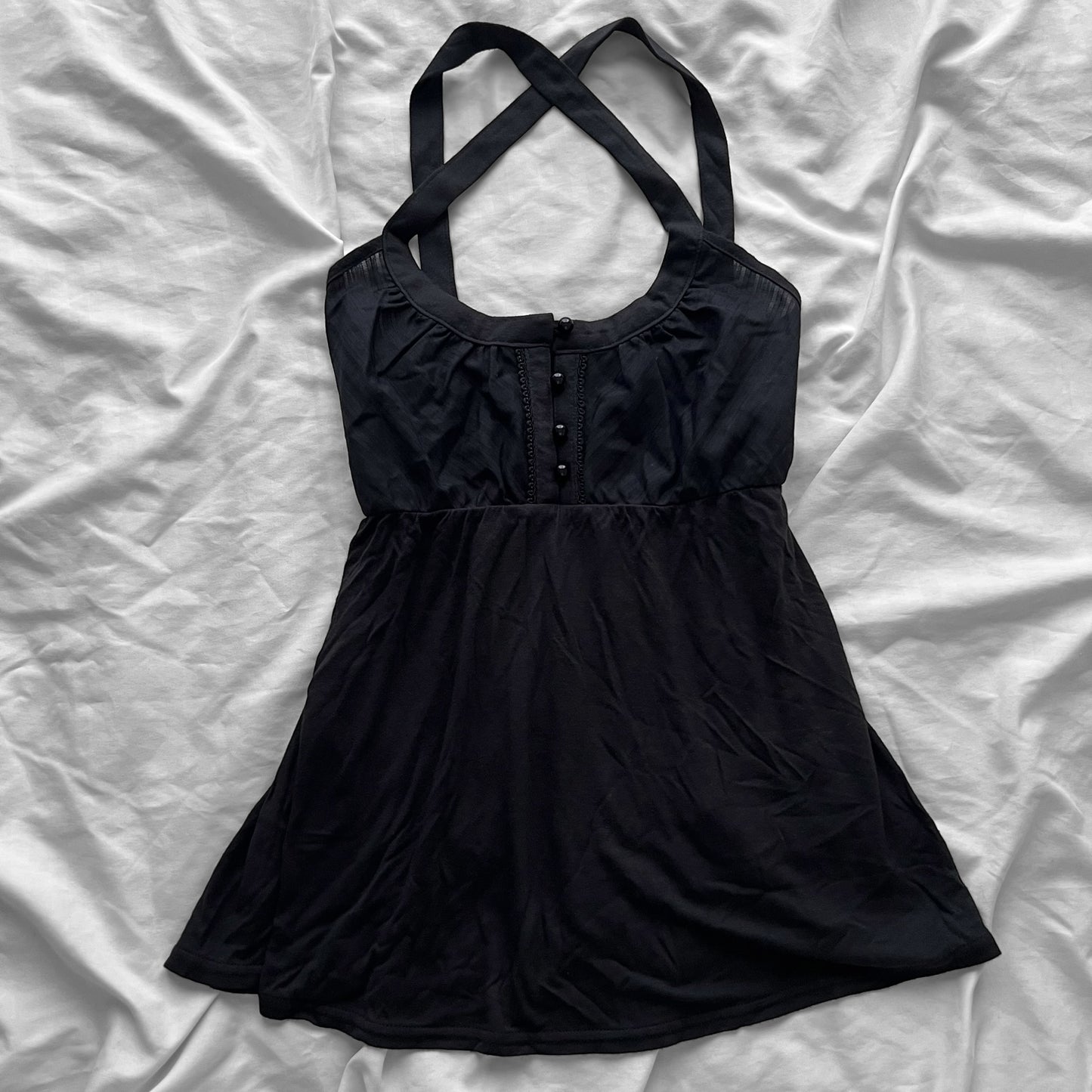Black babydoll tank