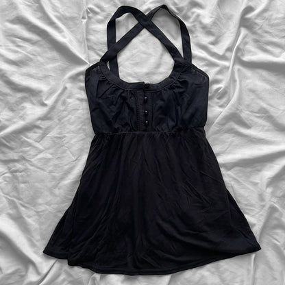 Black babydoll tank