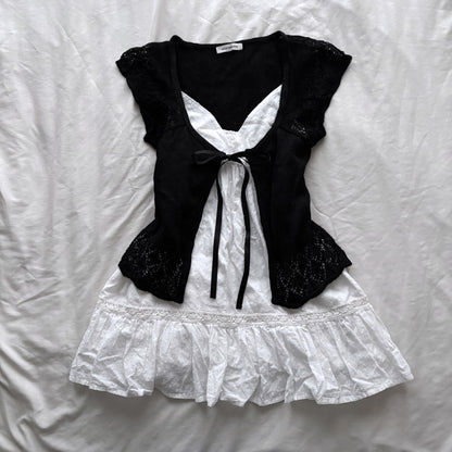 Dark Coquette camisole & cardigan Set
