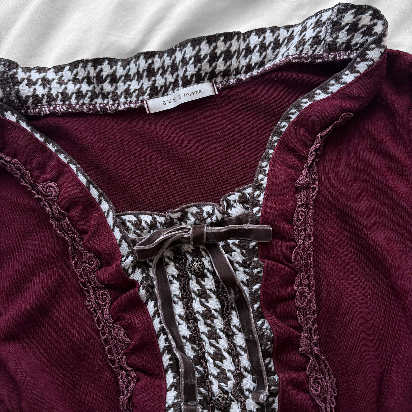 ‘Axes Femme’ Burgundy Layers Top
