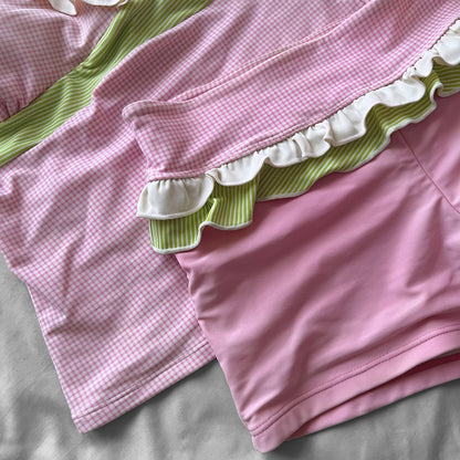 XL size•Adorable Pink & Green bikini Set