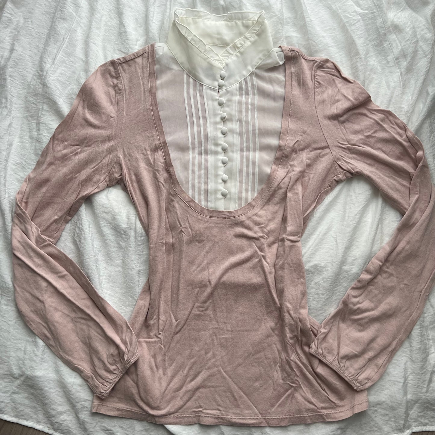 Milkmaid pale pink top