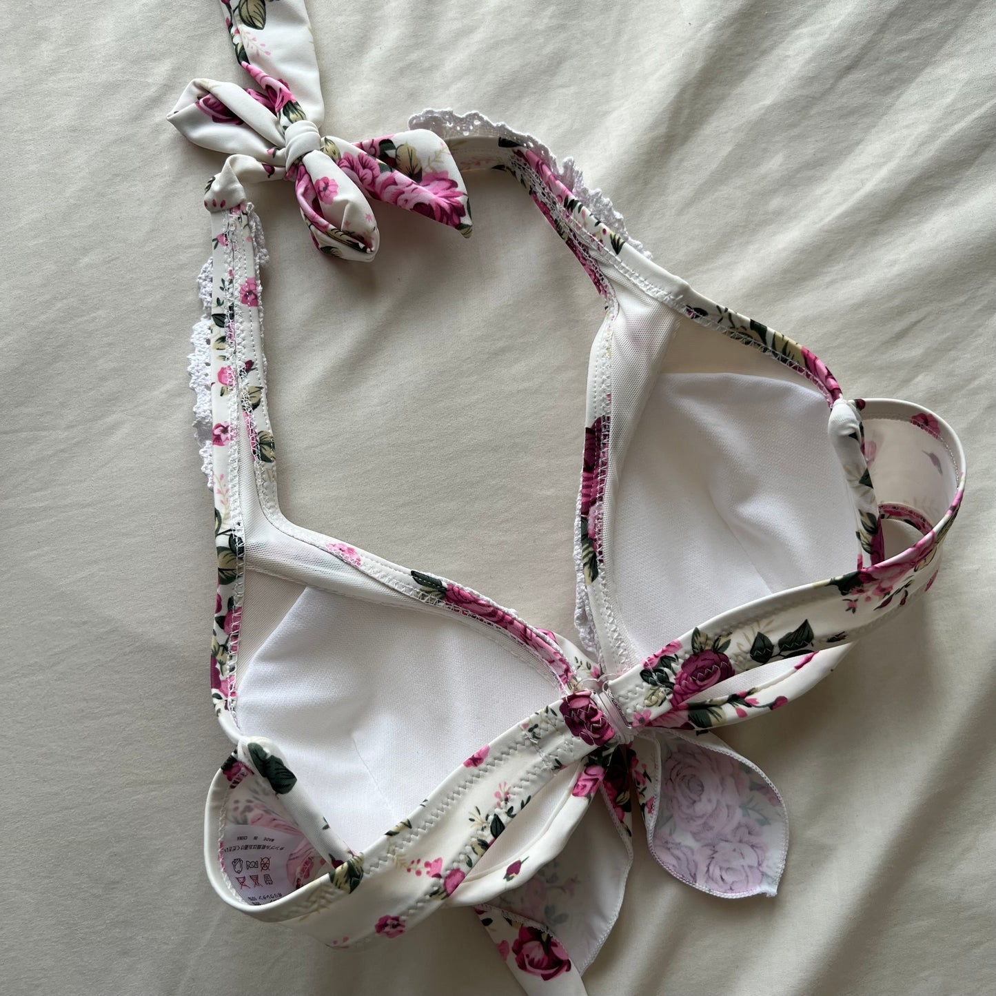 Floral lace bikini set