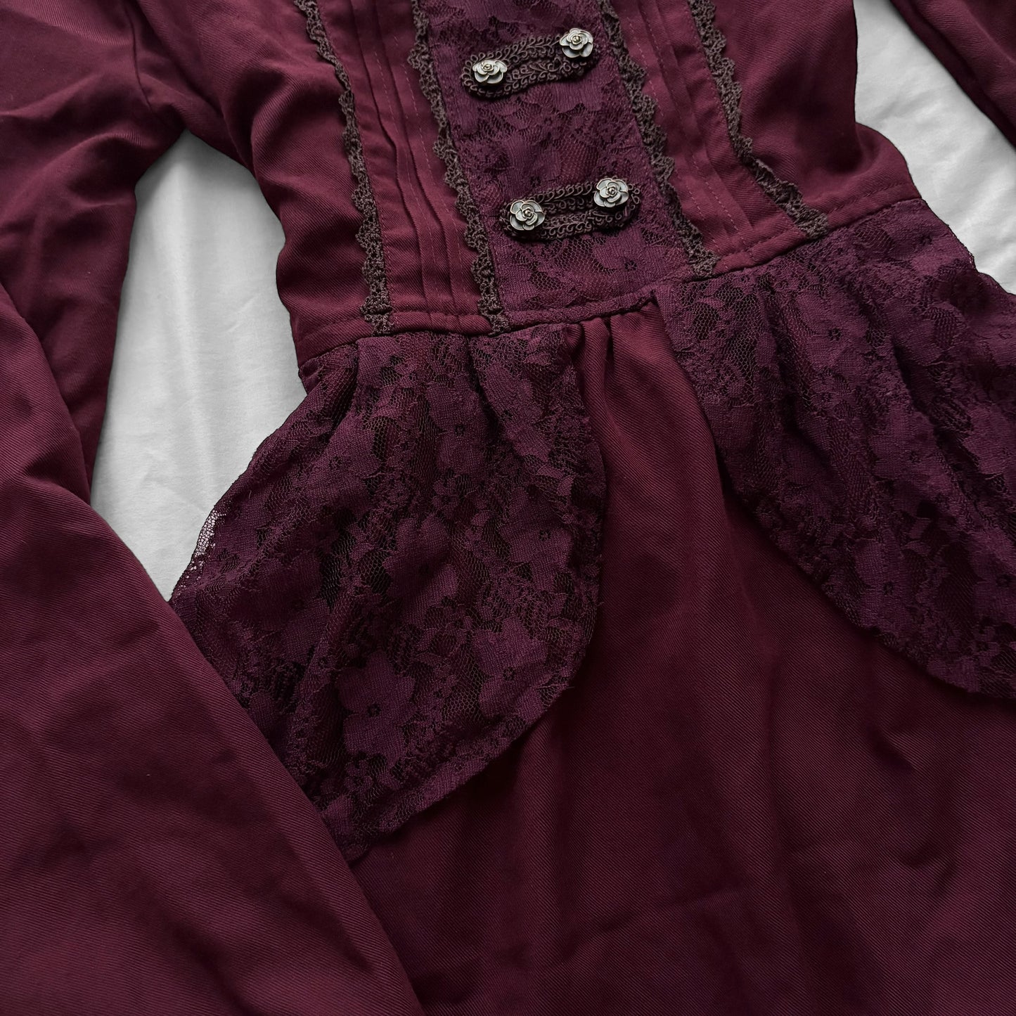 ‘Axes Femme’ Burgundy Victorian Style Dress