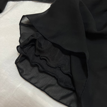 Black babydoll ribbon top