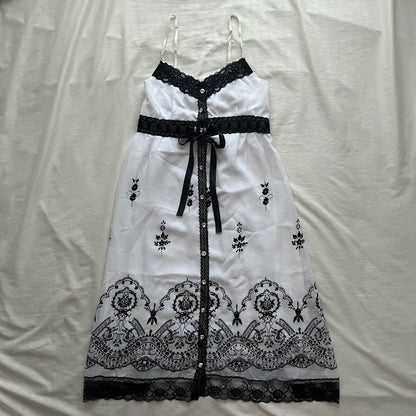 Dark coquette ribbon dress