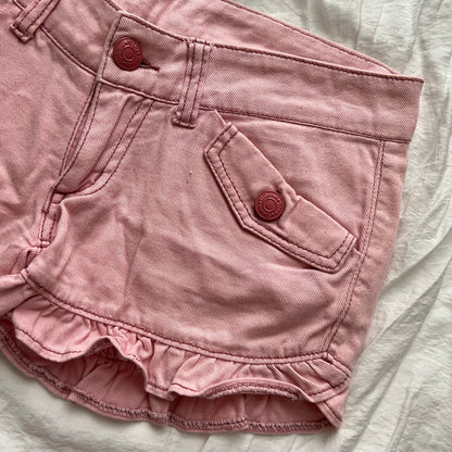 Ruffled pink shorts