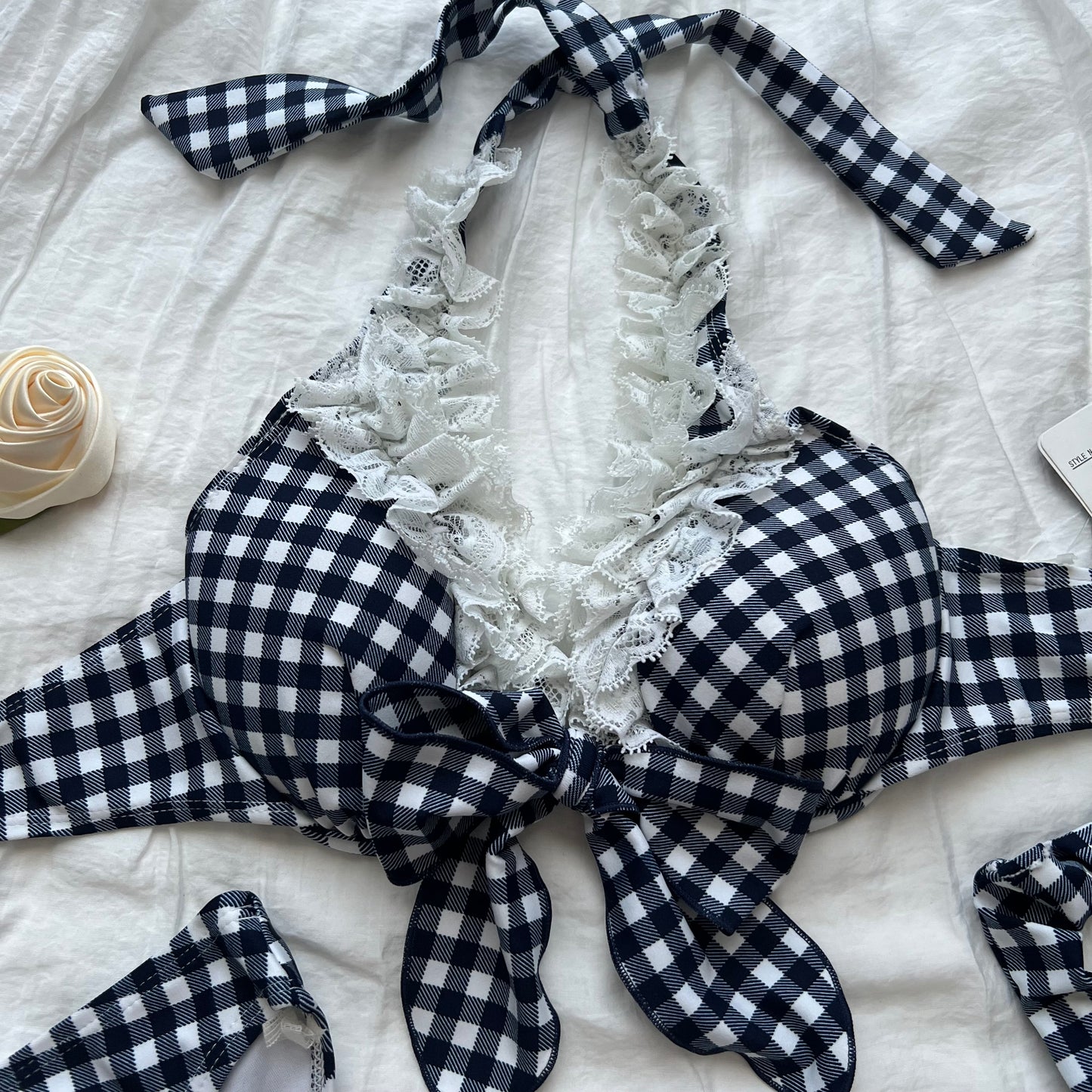 Dark Navy lace bikini set