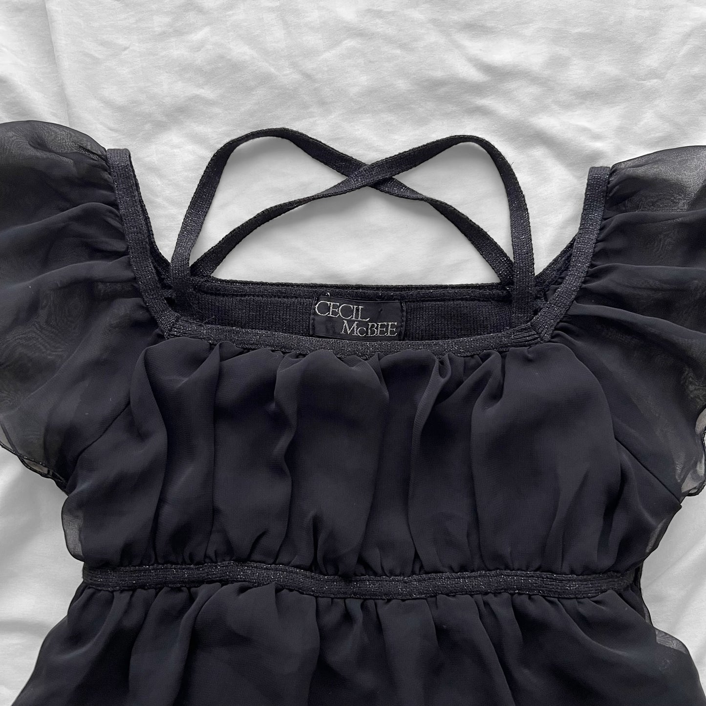 Rare Black frills top
