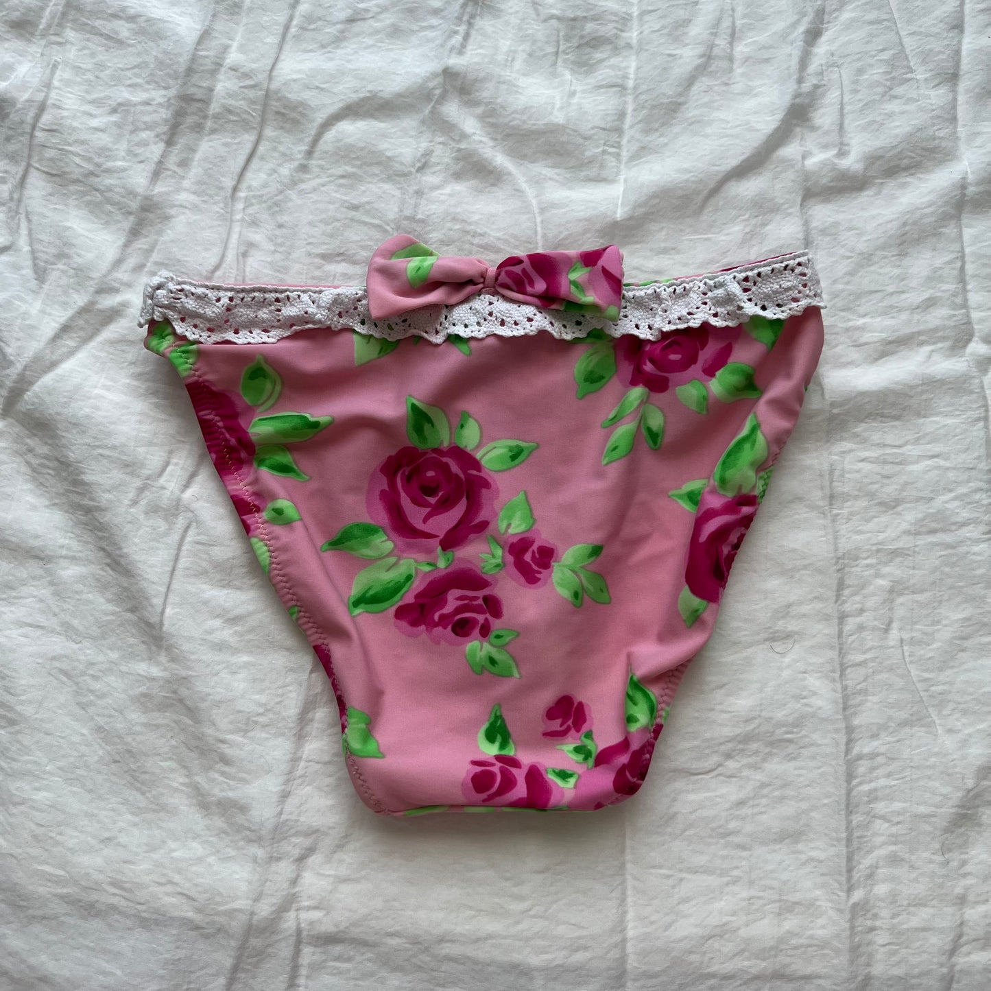 Pink Floral lace bikini set