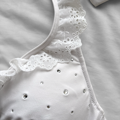 M size•Sweet frilly lace bikini Set