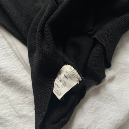 Black removable bow knit