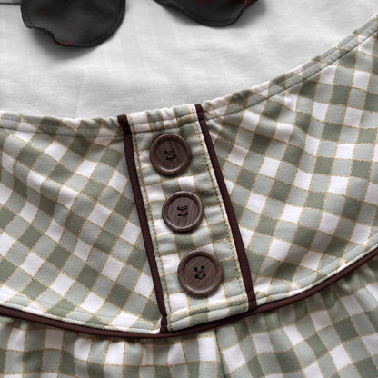 M size•green plaid bikini Set