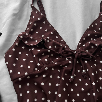 M size•Brown 4-piece bikini Set