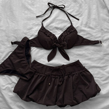 L size•Coquette Ruffle Bikini Set