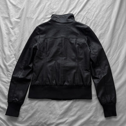 Black Archive Leather Military Jacket