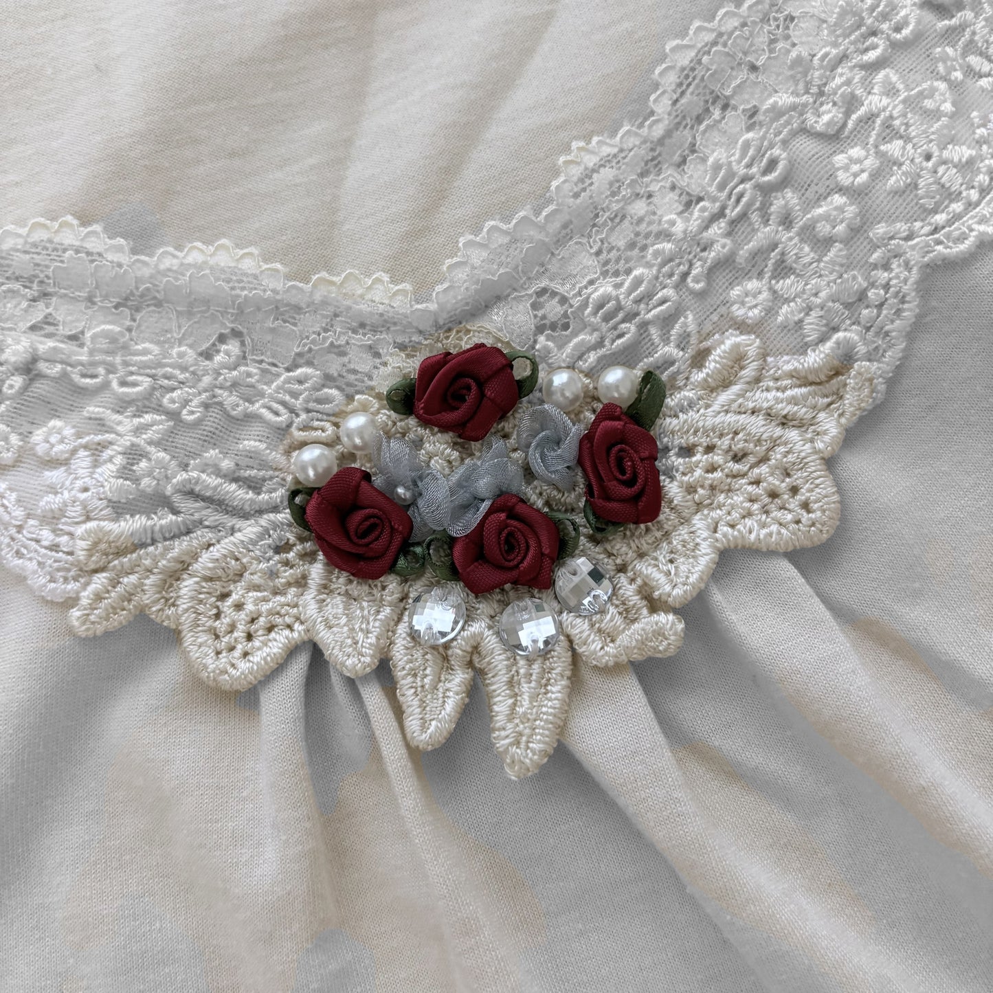 ‘Axes Femme’ Top with Lace and Roses