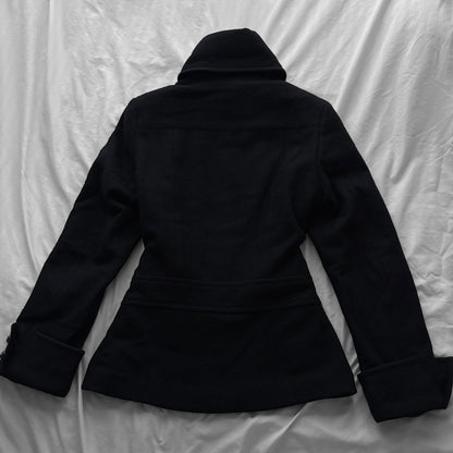 Black Napoleon Peacoat Coat