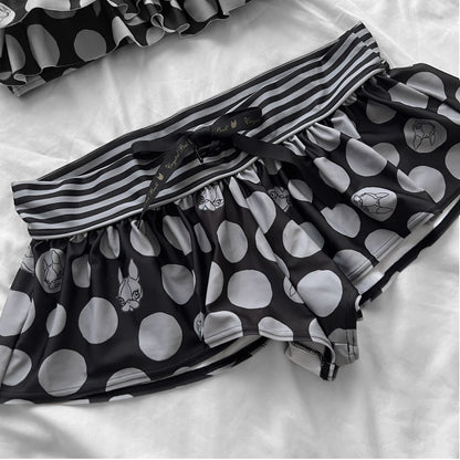 Black & grey dots bikini Set