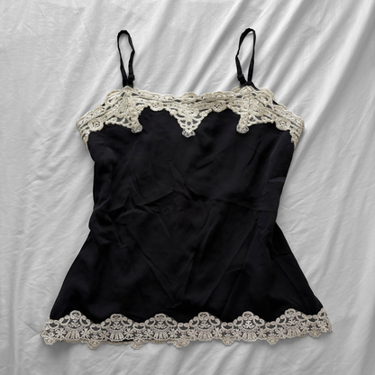‘Axes Femme’ Black & Lace Corset Top