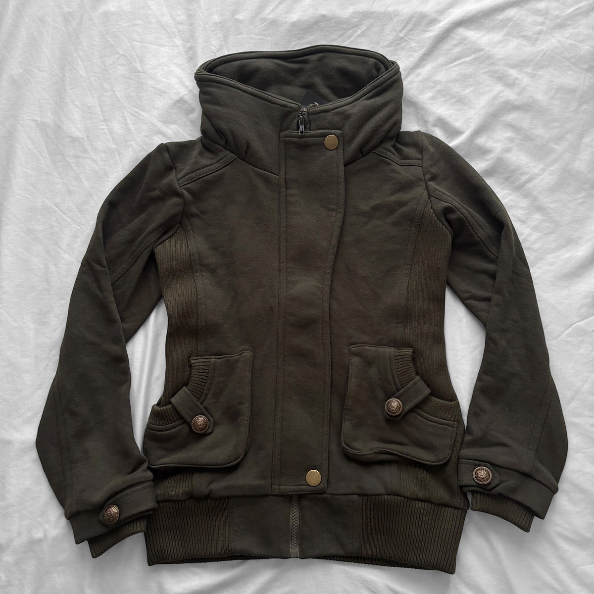 Muted Utility Zip Up Jacket
