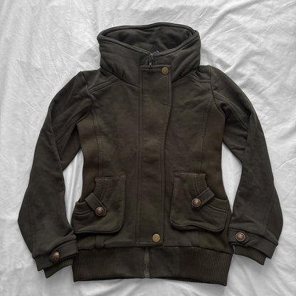 Muted Utility Zip Up Jacket