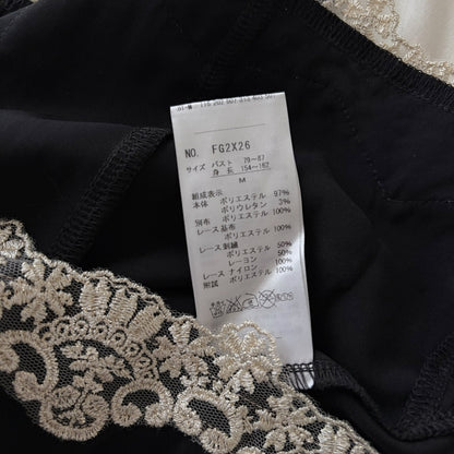‘Axes Femme’ Black & Lace Corset Top