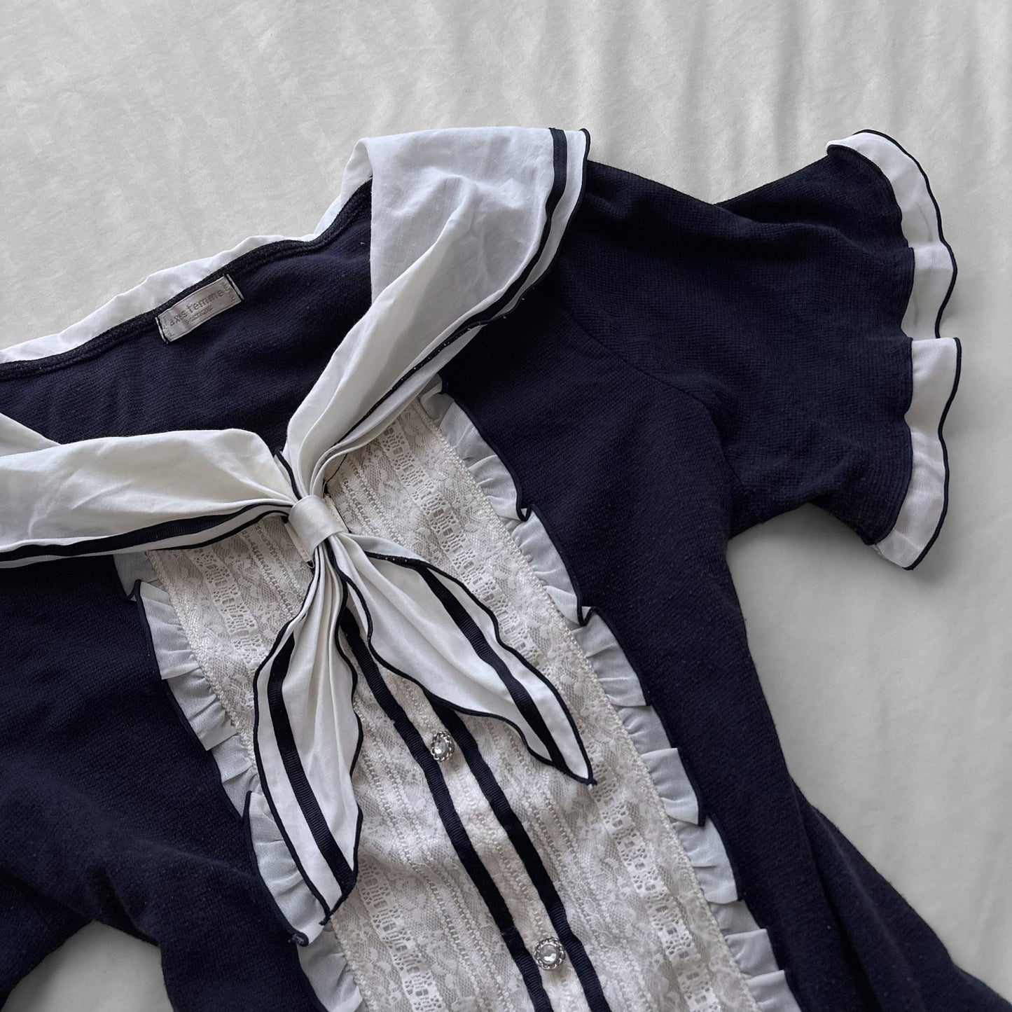 ‘Axes Femme’ Dark Navy Sailor Top