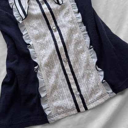 ‘Axes Femme’ Dark Navy Sailor Top