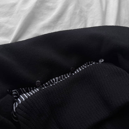 Black Peacoat layered Jacket
