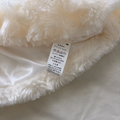 Creamy Fluffy Faux Fur Cropped Jacket