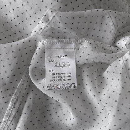 White Polka Dot & Lace Blouse