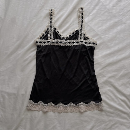 Black & White Lace Camisole