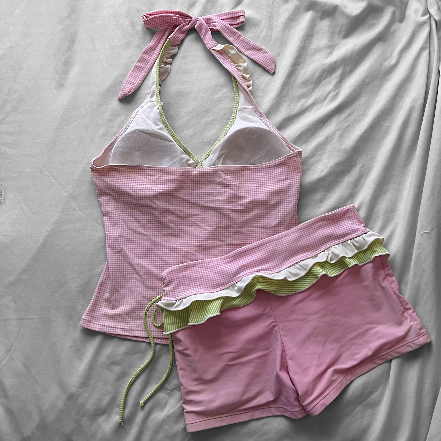 XL size•Adorable Pink & Green bikini Set