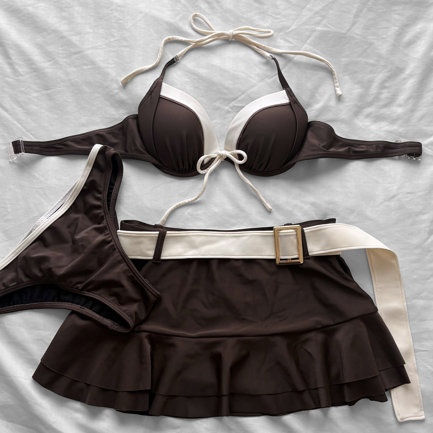M size• Brown & creamy bikini Set