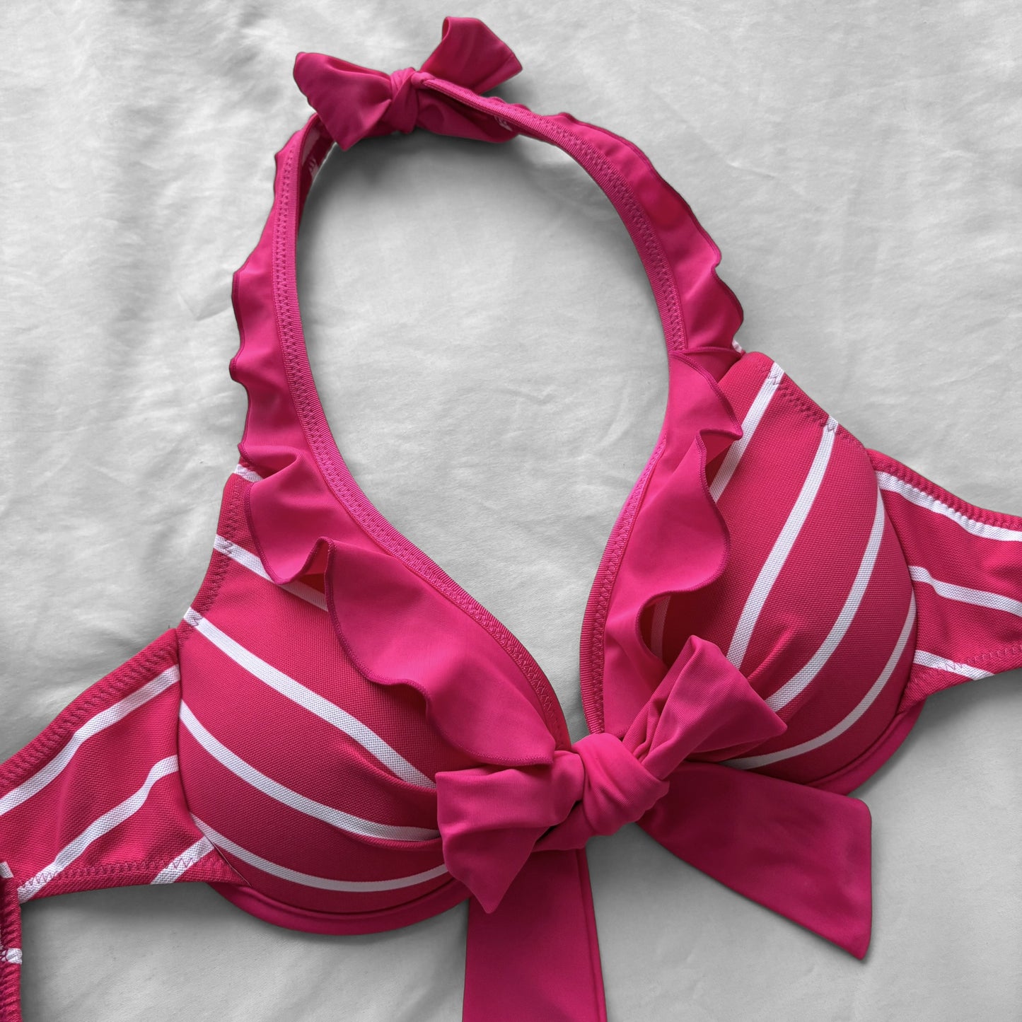 M size•Hot Pink Striped bikini Set