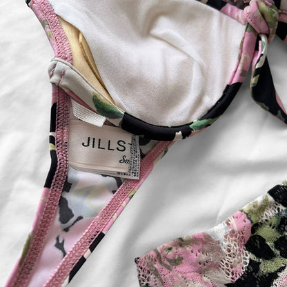 S size•Pink Floral & lace bikini Set